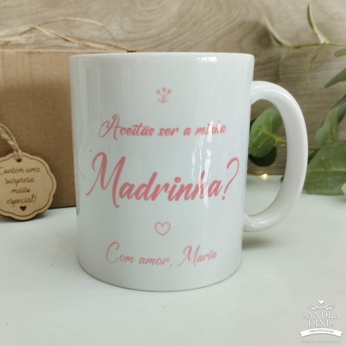 Caneca convite madrinha / padrinho V3