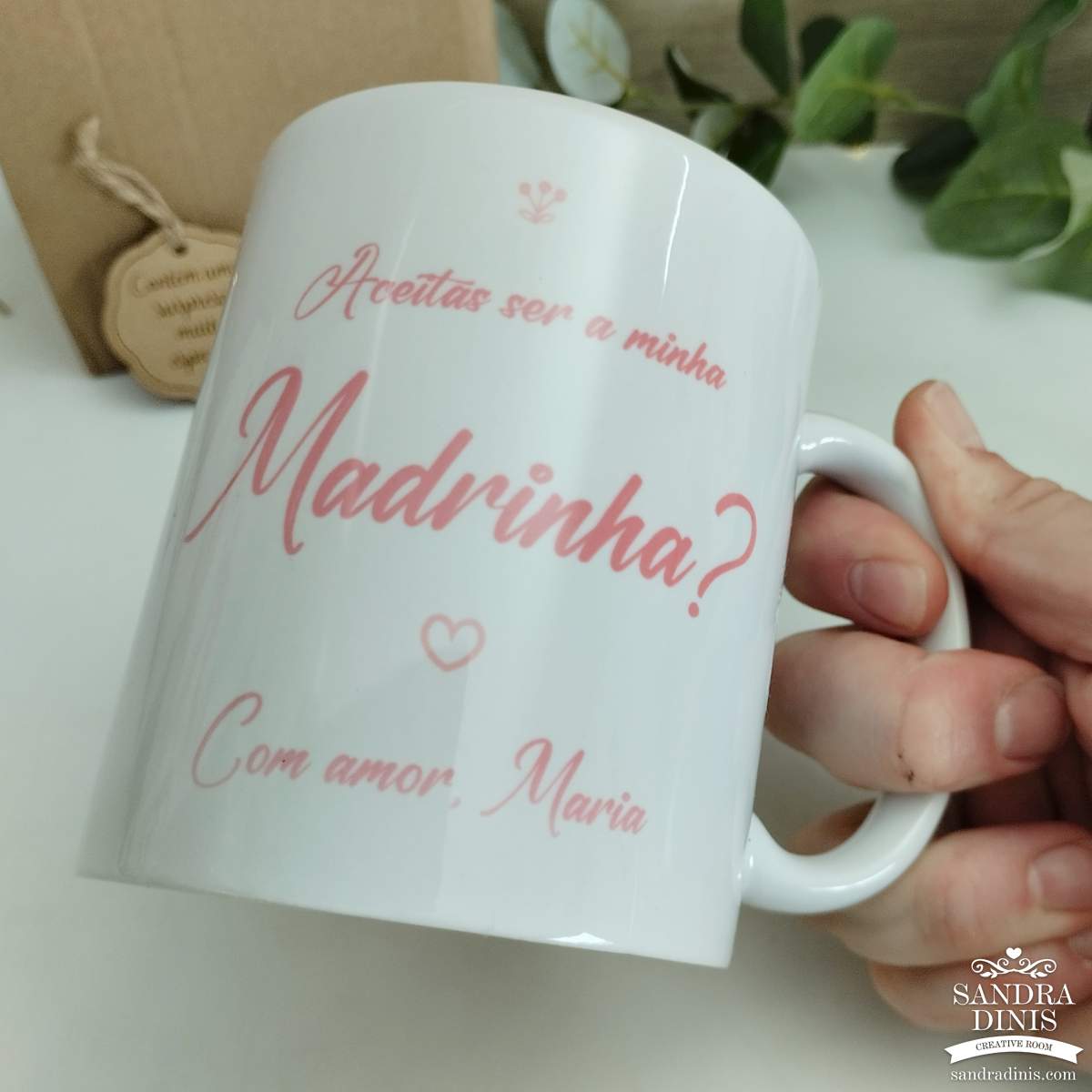 Caneca convite madrinha / padrinho V3