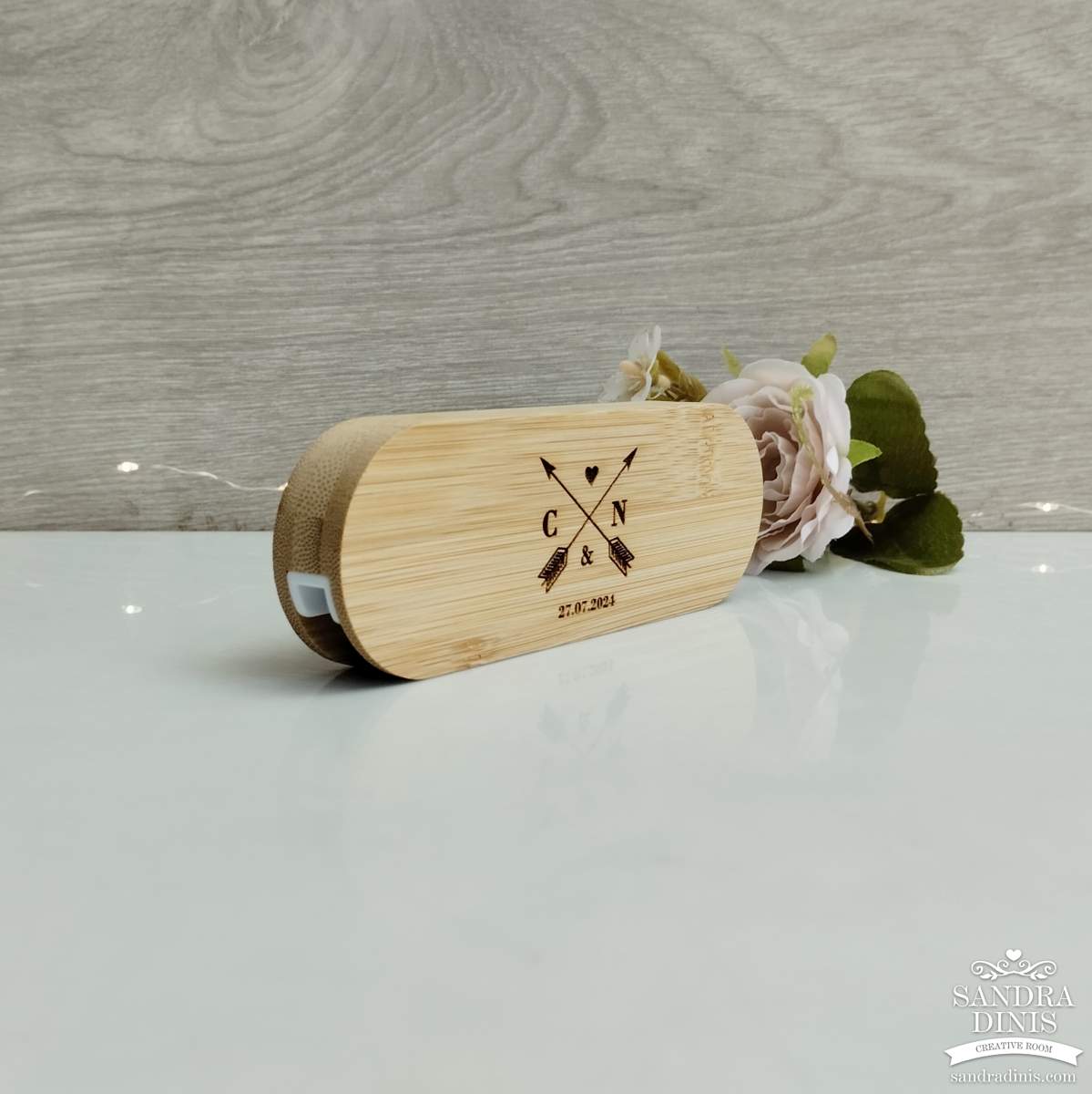 Saca rolhas e Tira-capsulas personalizado em bambu V1