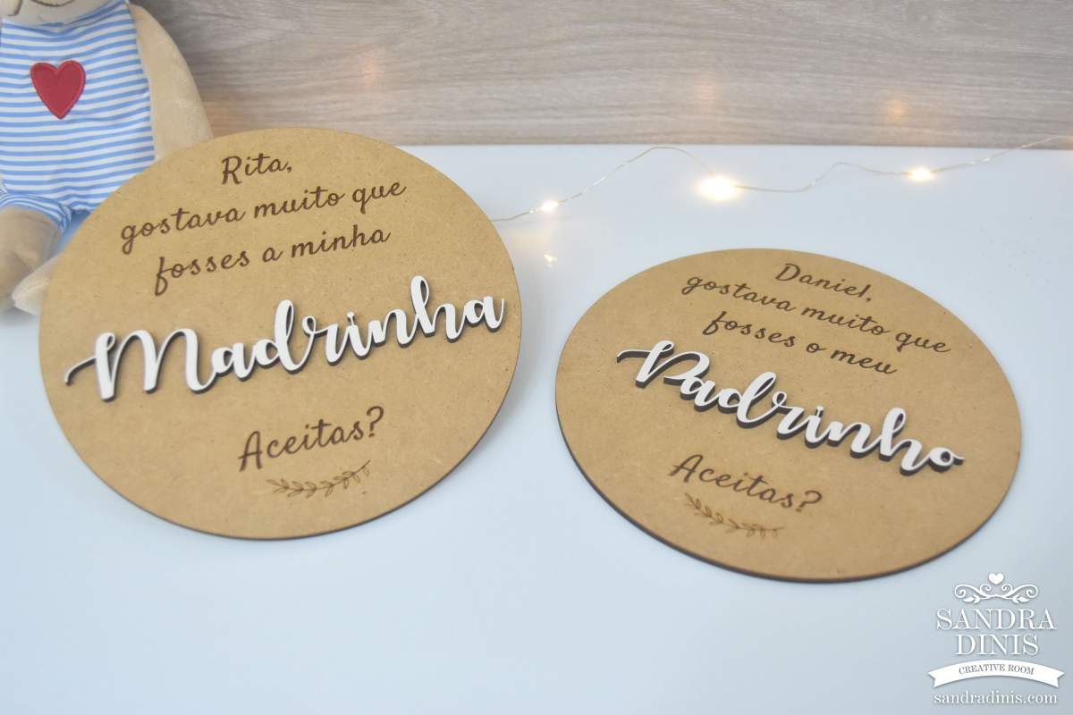 Convite Redondo Madrinha/Padrinho