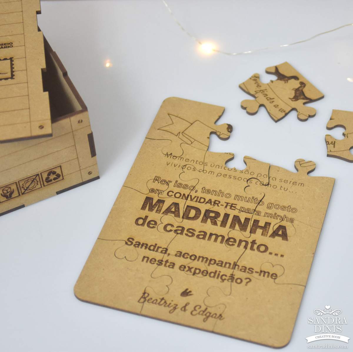Caixa Convite Madrinha / Padrinho Expedição 
