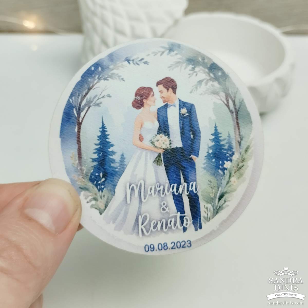 Íman Casal - lembrança personalizada casamento