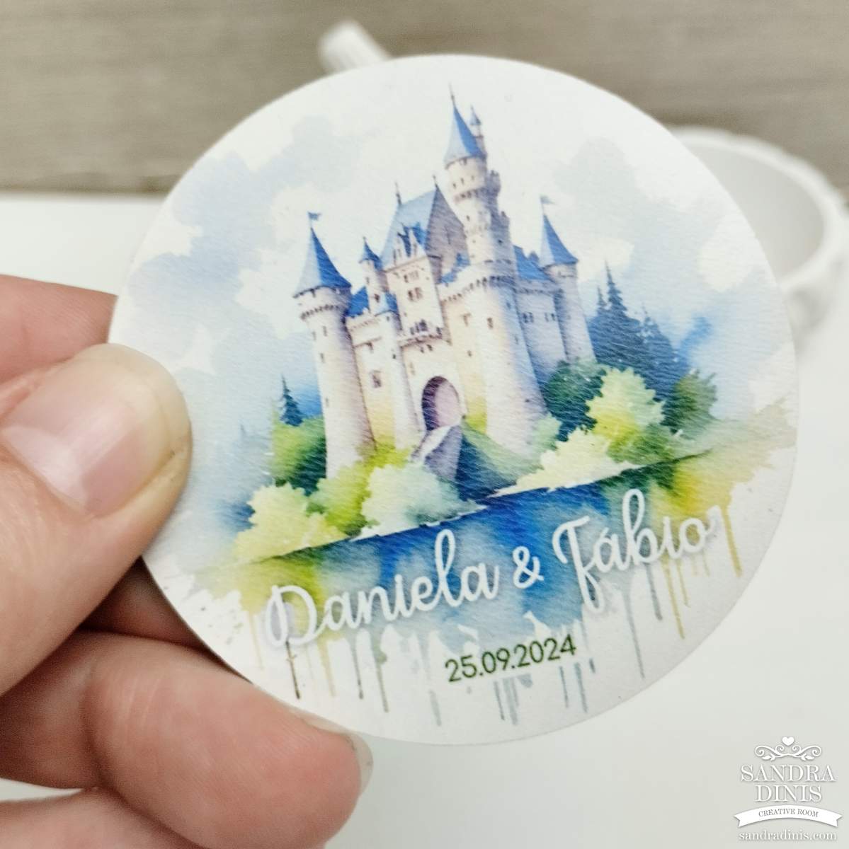 Íman Castelo - lembrança personalizada casamento