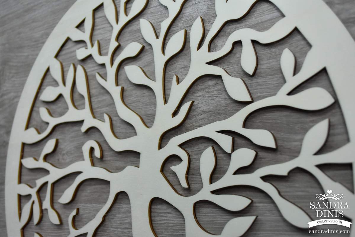 Árvore da vida 50 cm decoração de madeira de geometria sagrada. Arte de parede.