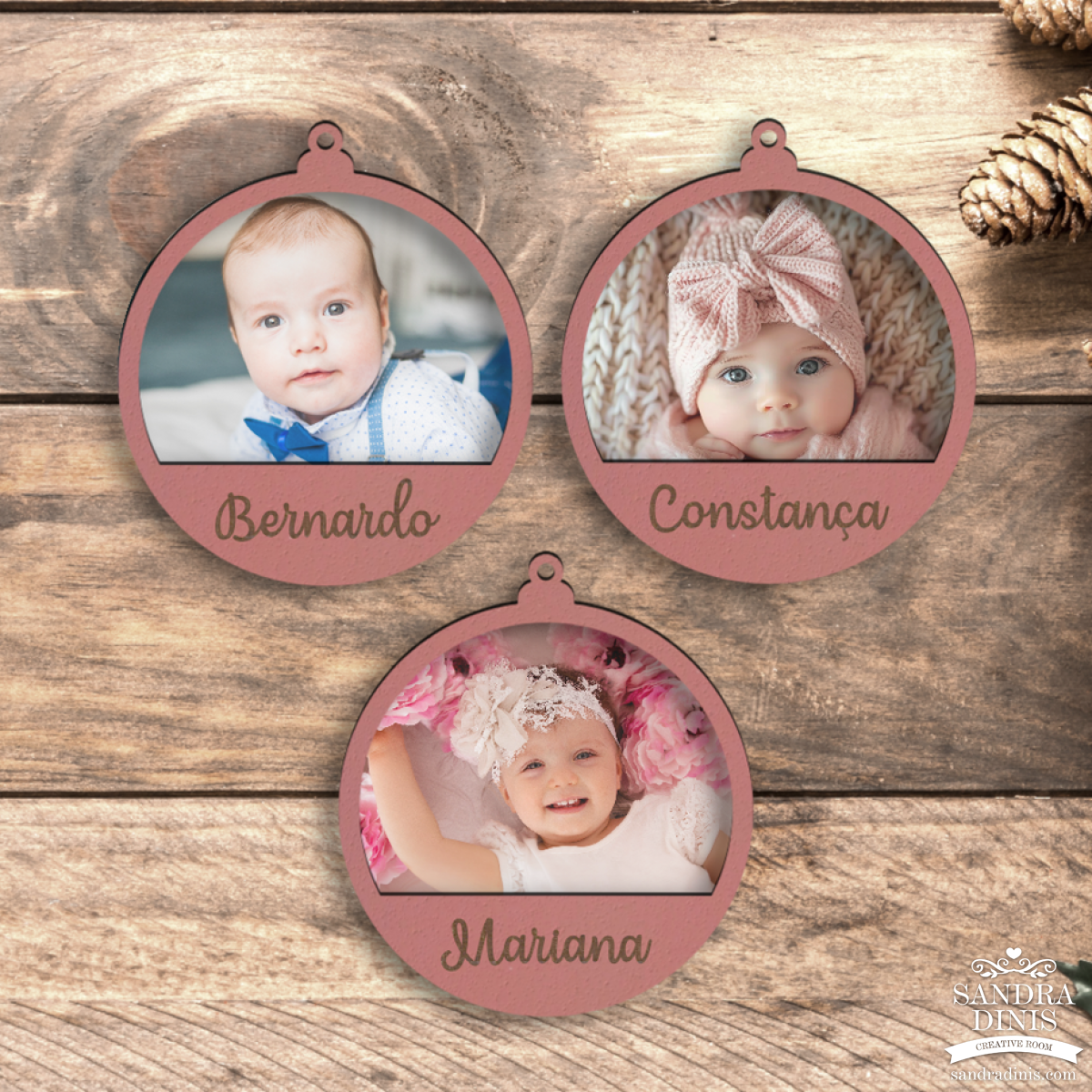 Conjunto 3 bolas com foto