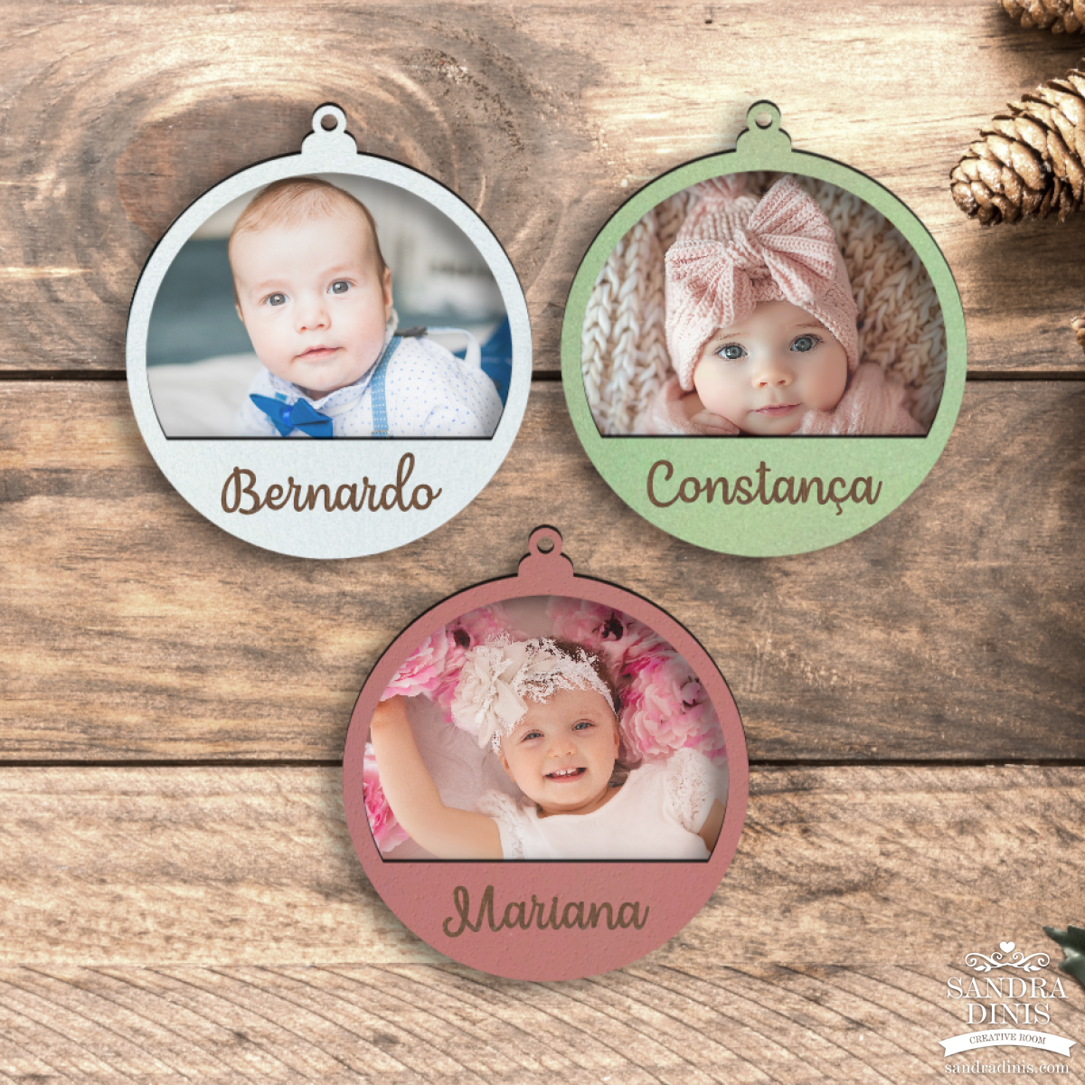 Conjunto 3 bolas com foto