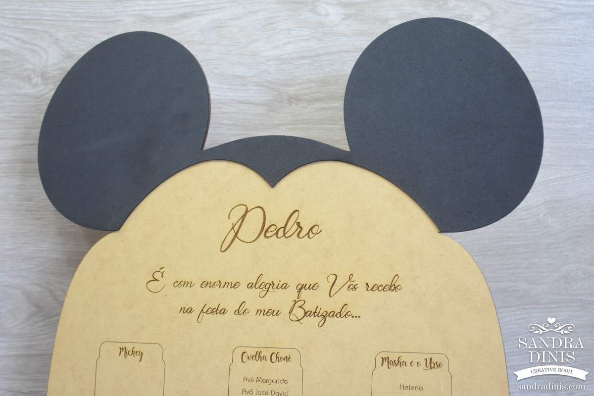 Placard para Distribuição de Mesas Mickey