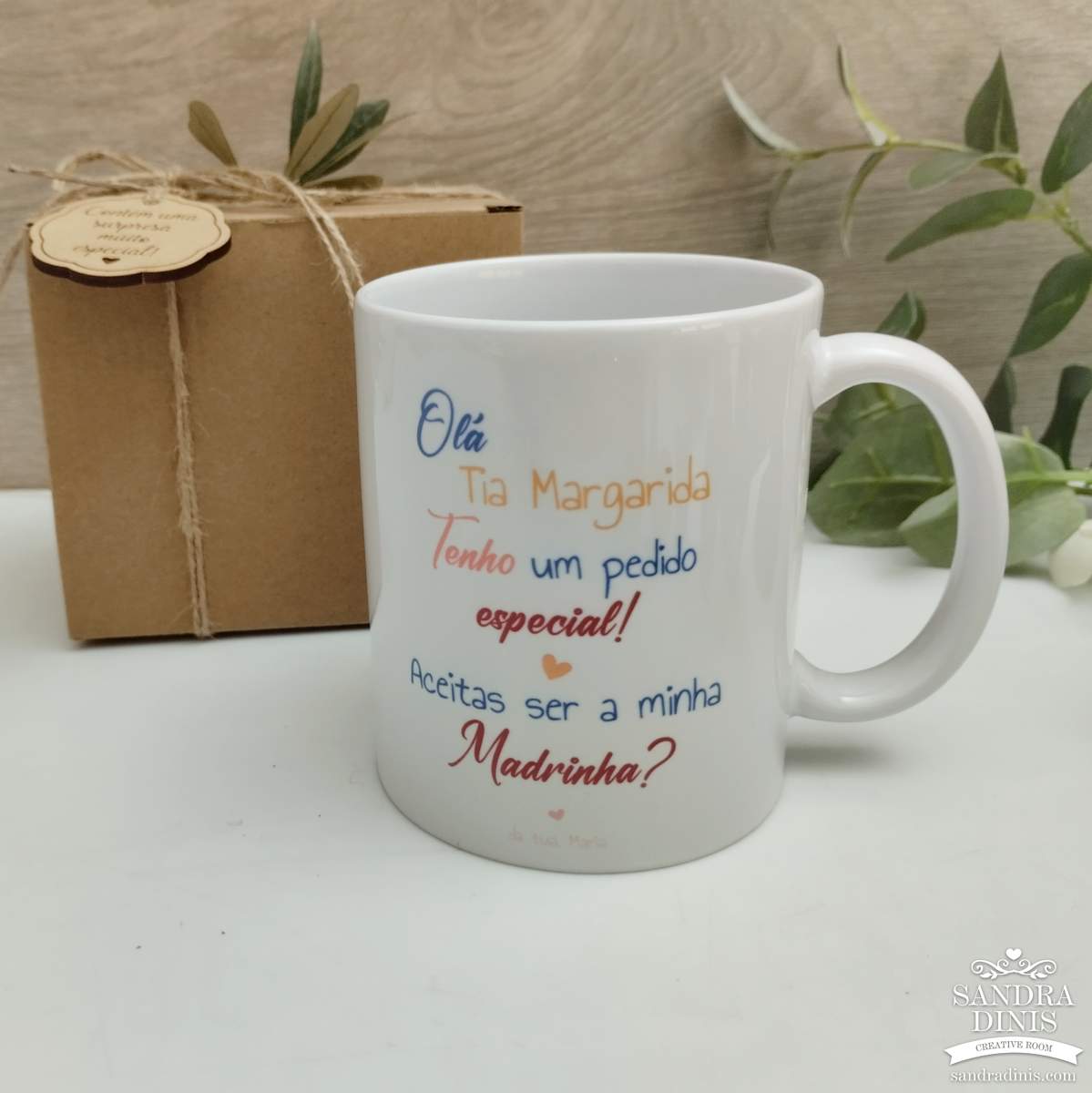 Caneca convite madrinha / padrinho V0