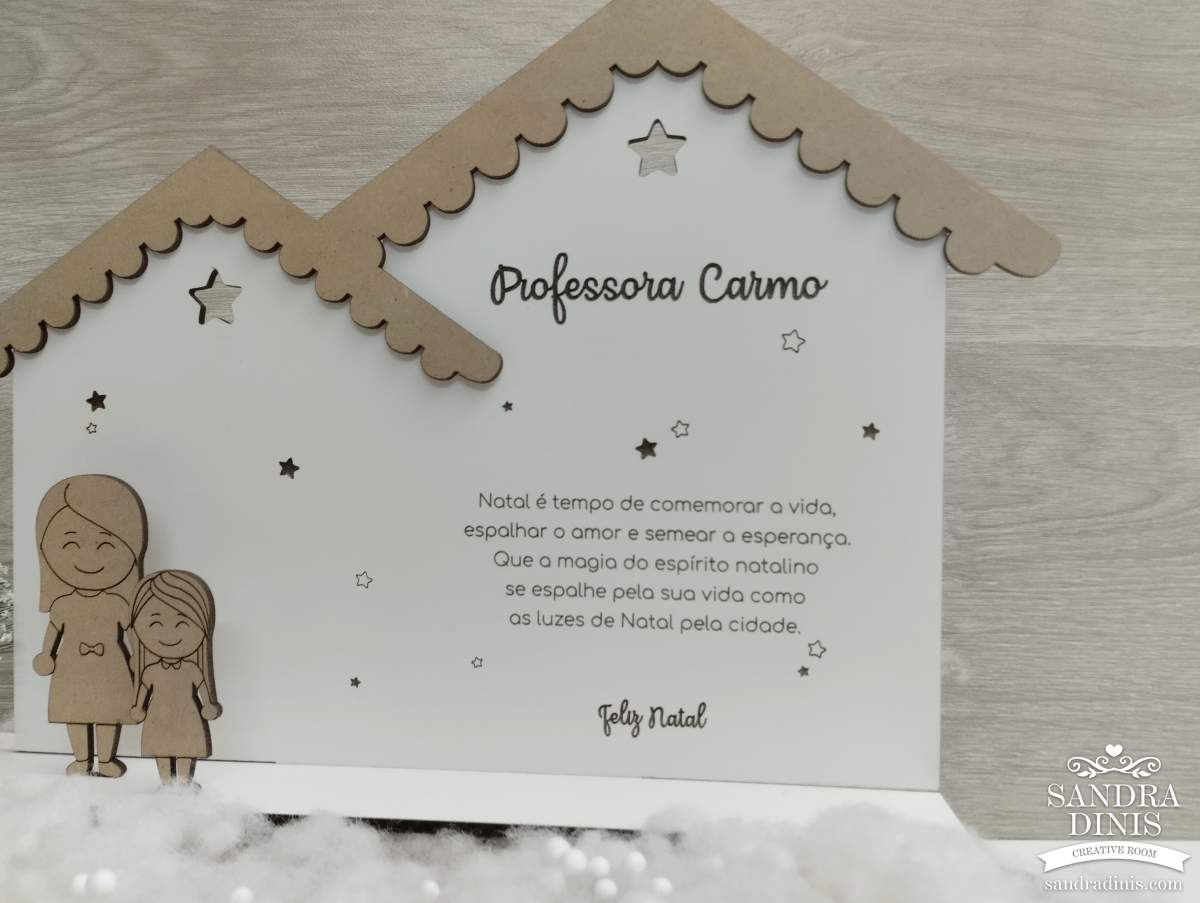 Casa natalícia com pinheiro professora / educadora