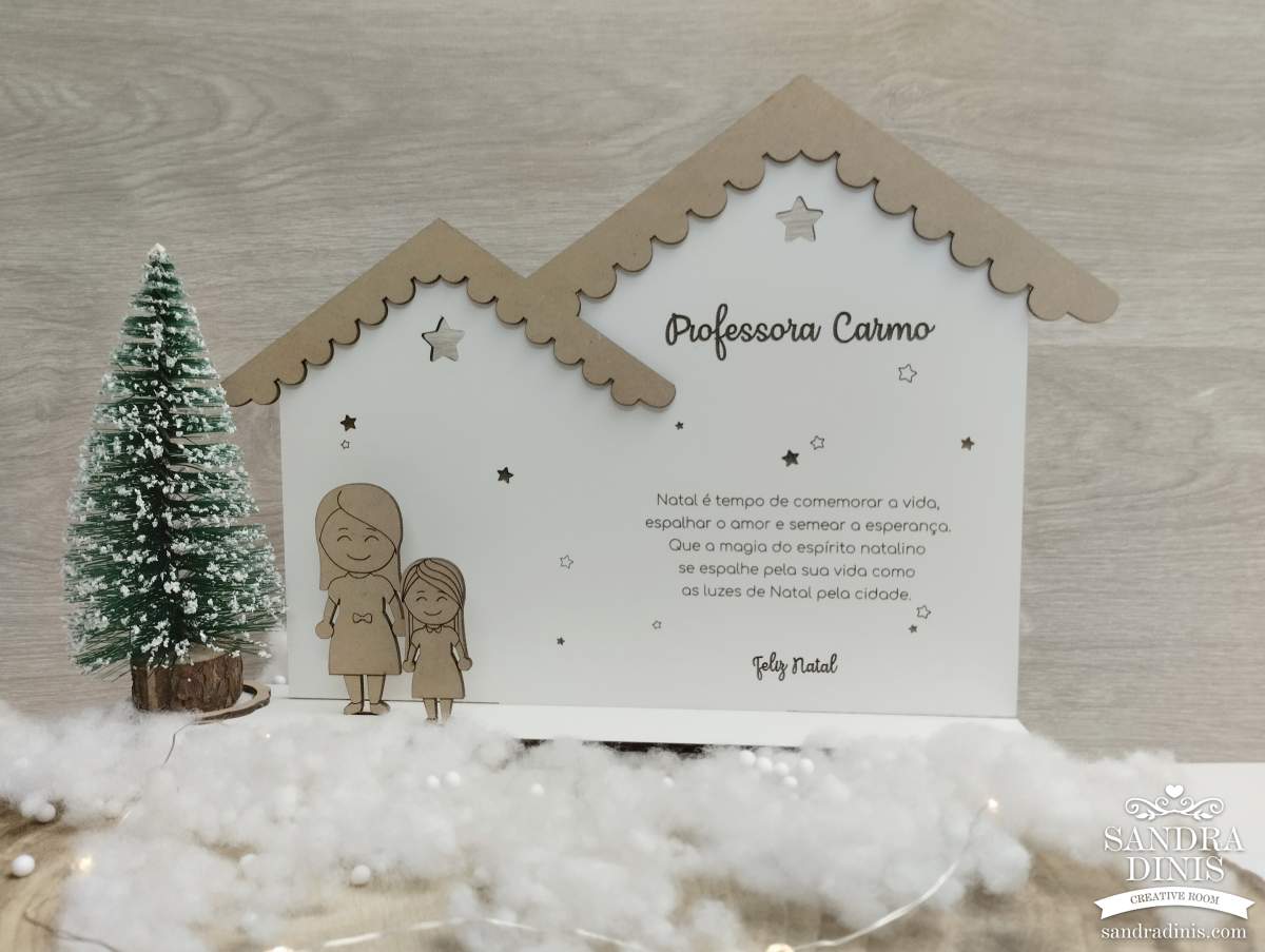 Casa natalícia com pinheiro professora / educadora