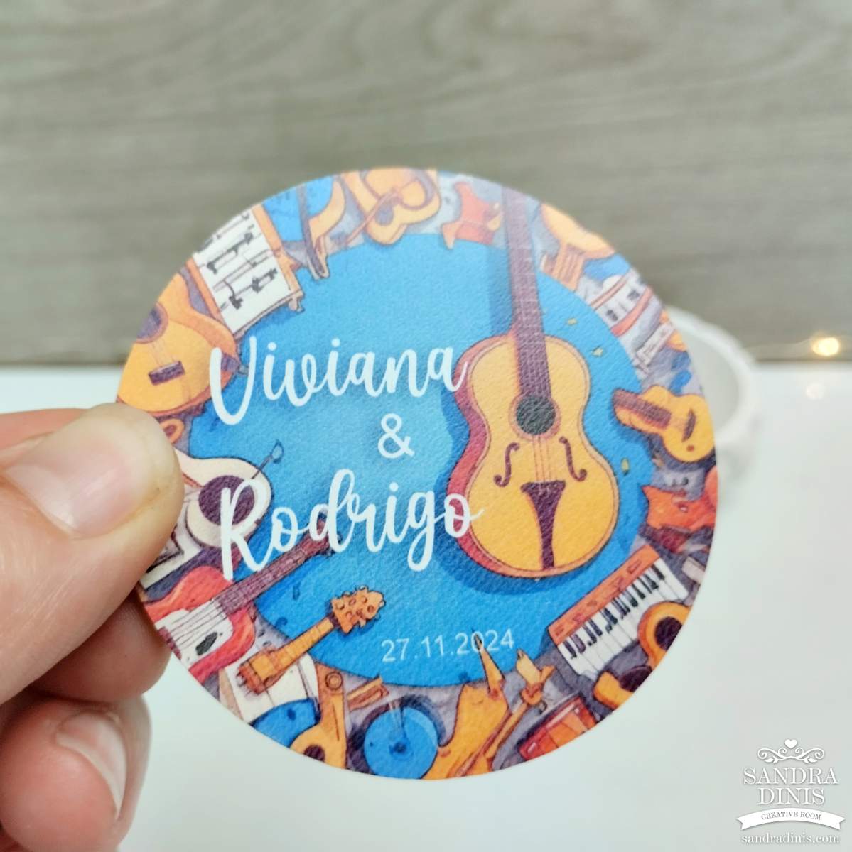 Íman Música - lembrança personalizada casamento