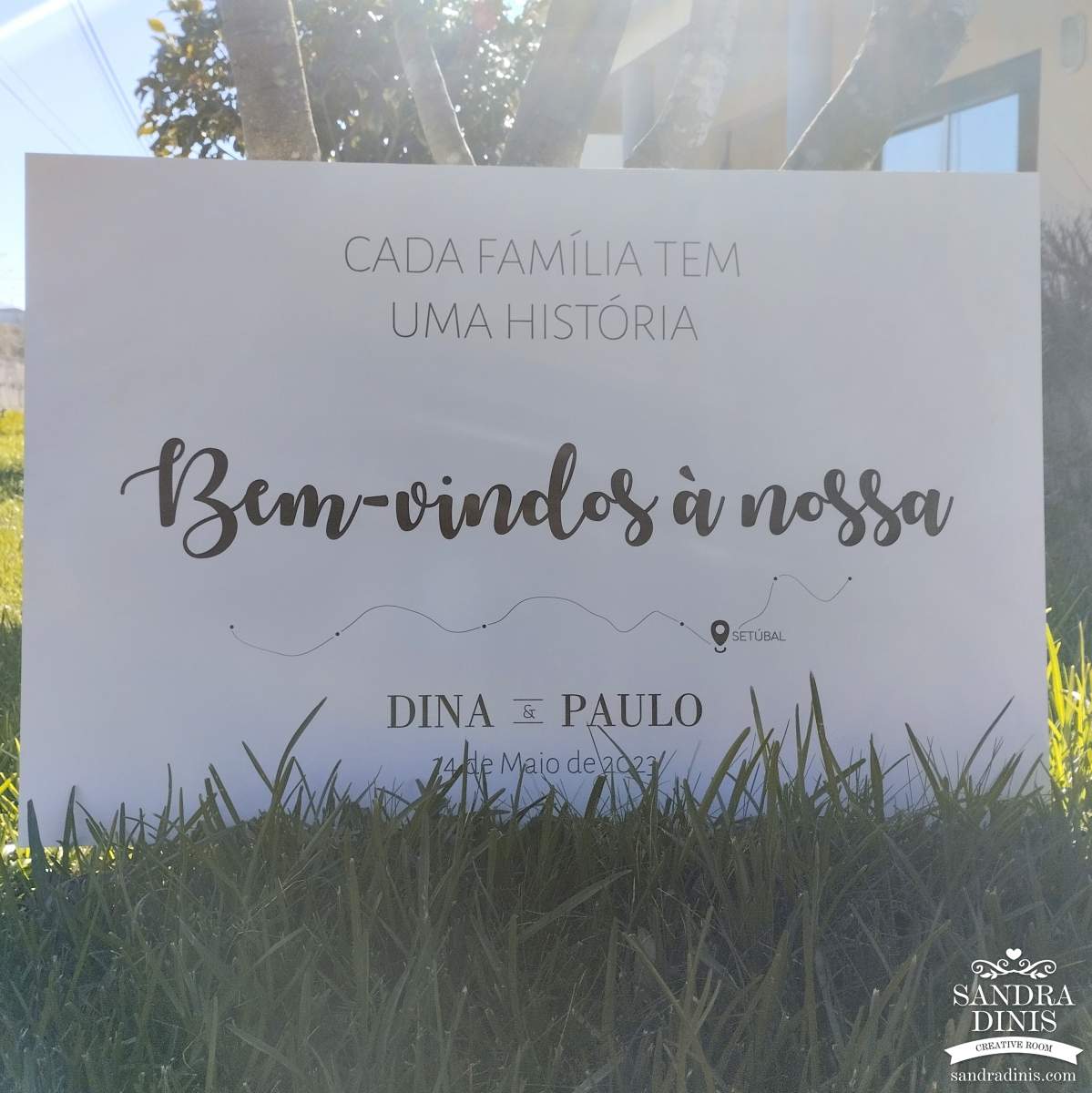 Placard de Boas-vindas Quinta Branco viagens Portugal 