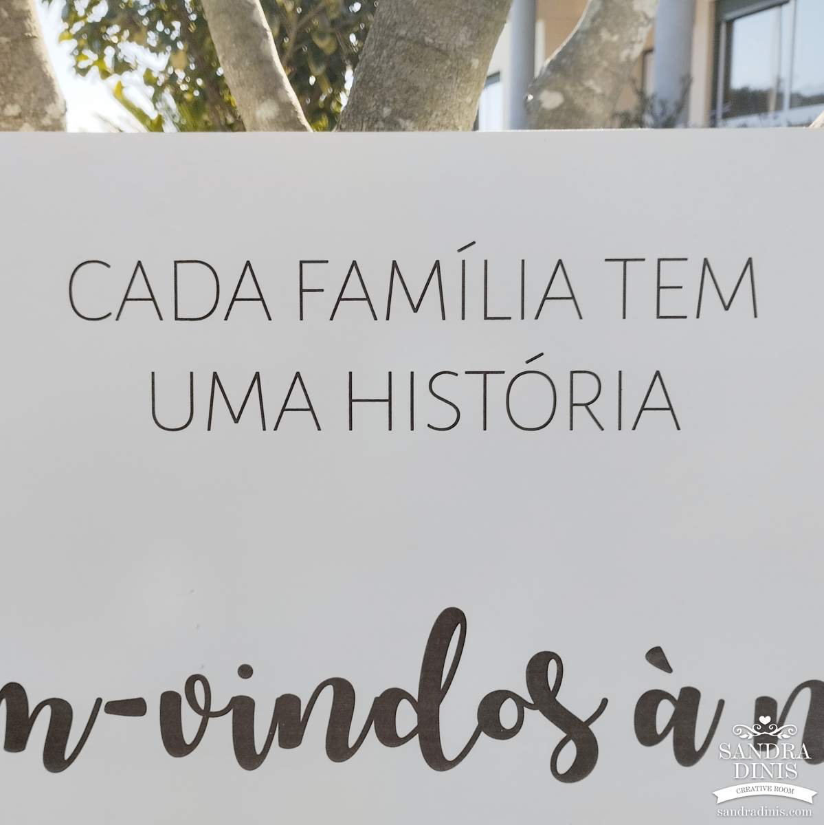 Placard de Boas-vindas Quinta Branco viagens Portugal 