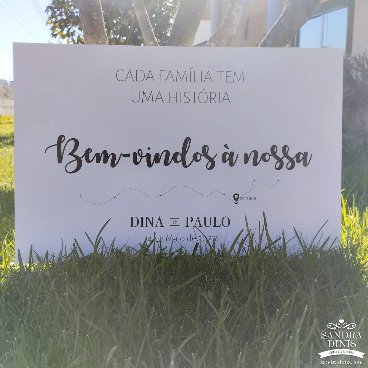 Placard de Boas-vindas Quinta Branco viagens Portugal 