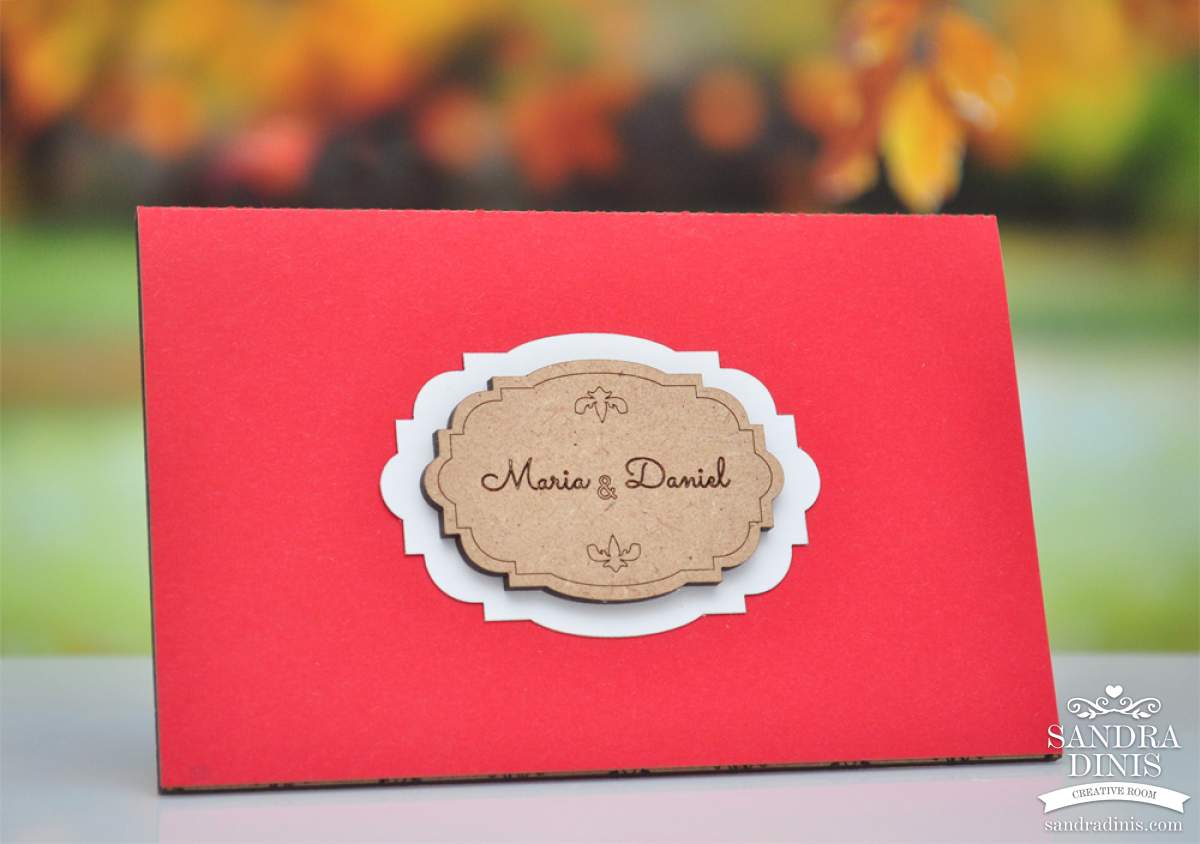Convite para Casamento rectangular com abertura - personalizado