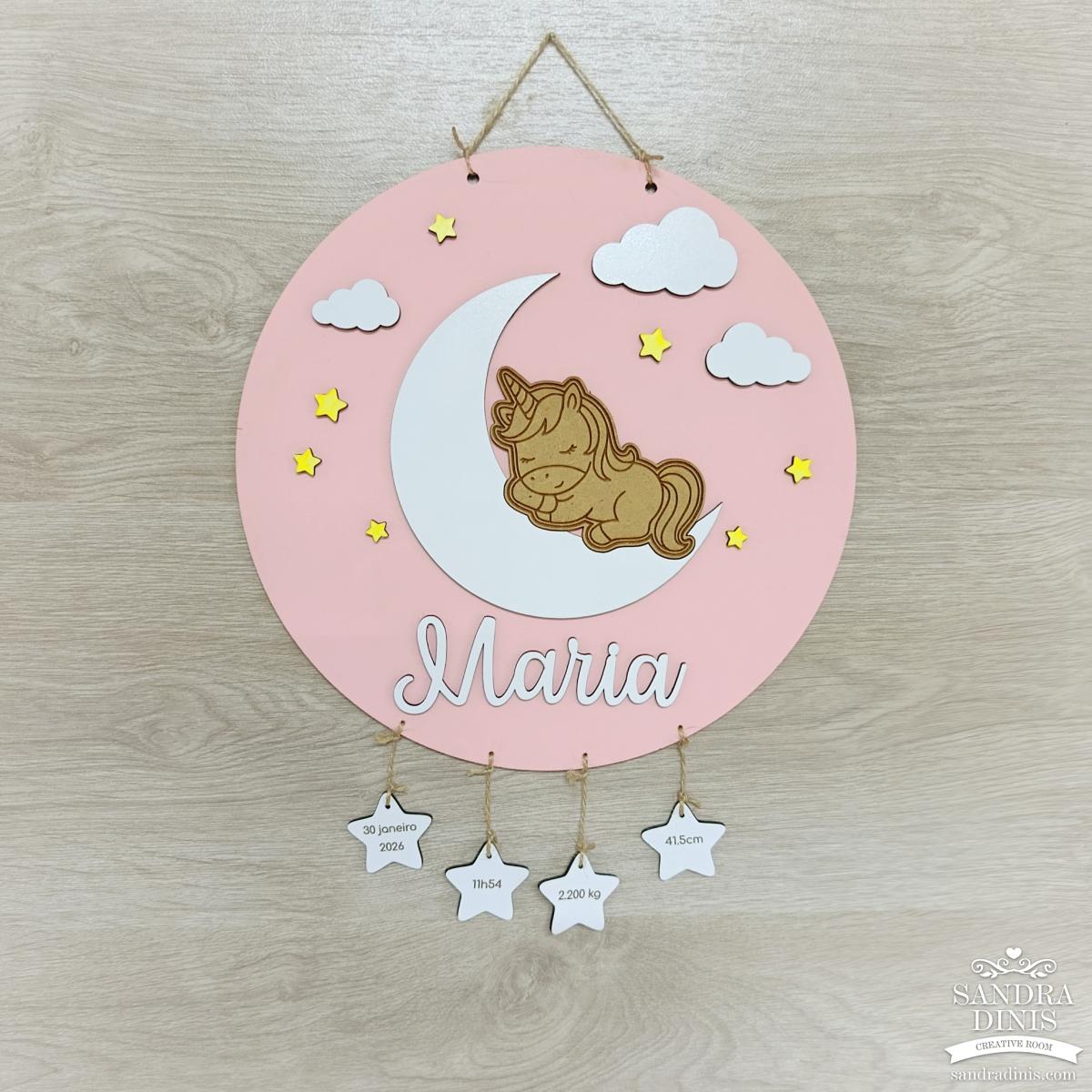 Placa de Nascimento Personalizada – A Primeira Recordação do Bebé - placa para quarto / porta