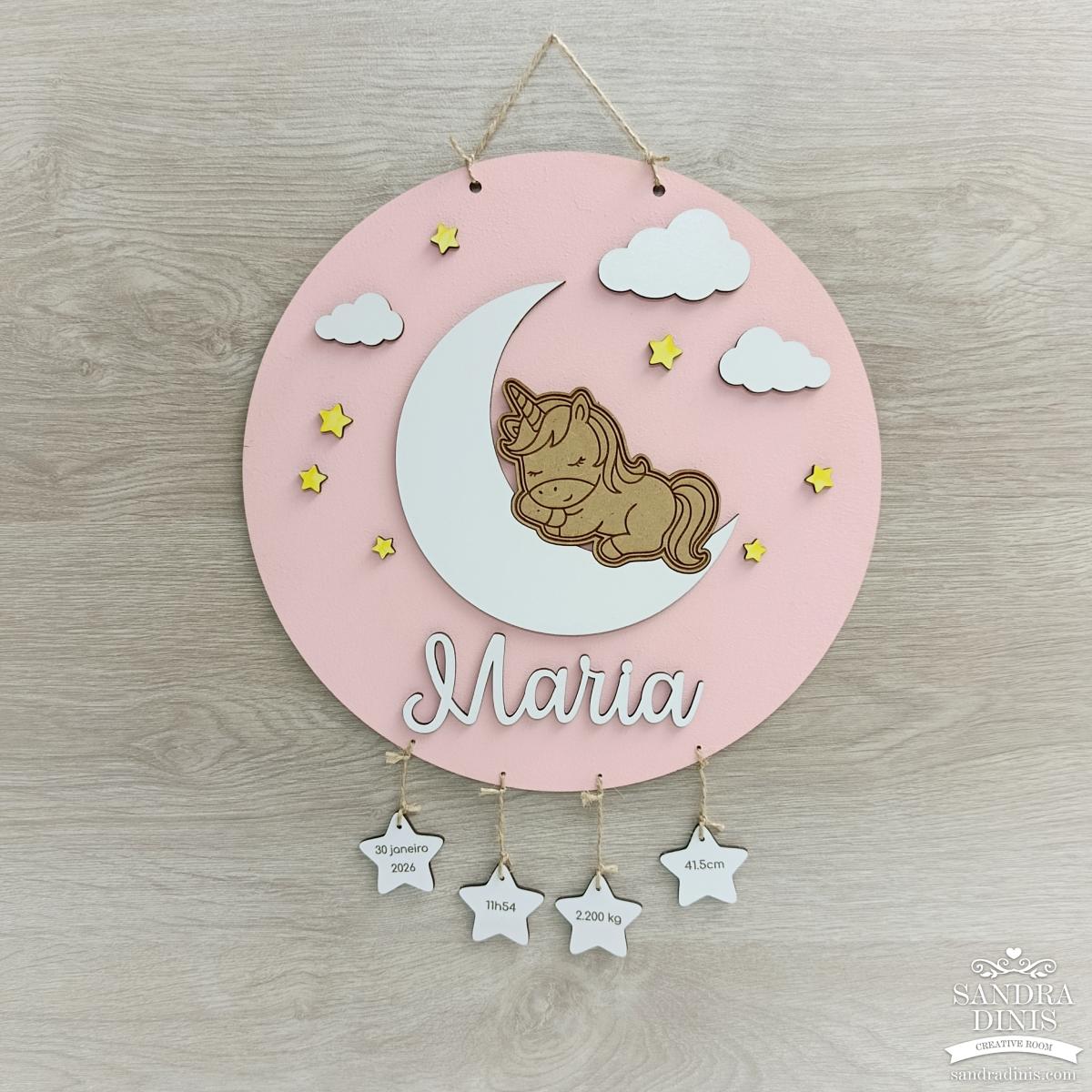 Placa de Nascimento Personalizada – A Primeira Recordação do Bebé - placa para quarto / porta