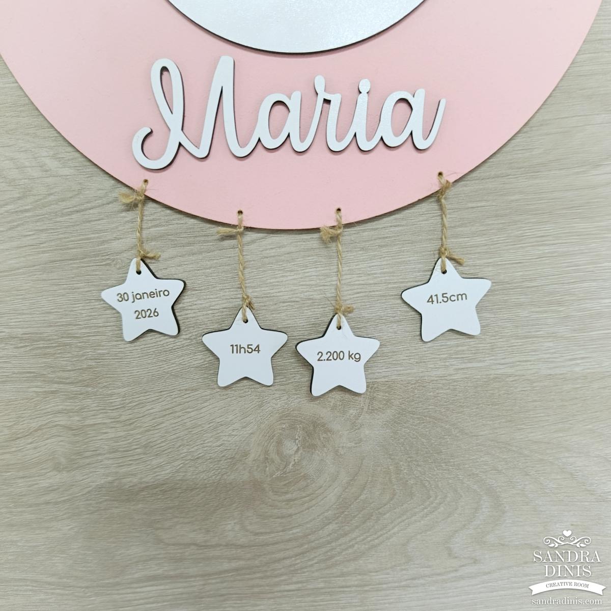 Placa de Nascimento Personalizada – A Primeira Recordação do Bebé - placa para quarto / porta