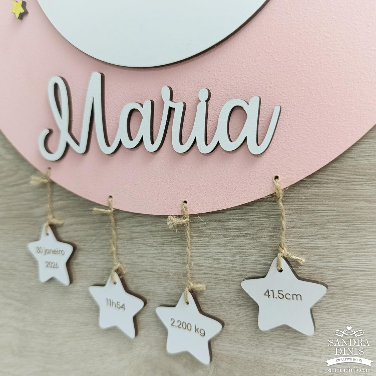 Placa de Nascimento Personalizada – A Primeira Recordação do Bebé - placa para quarto / porta