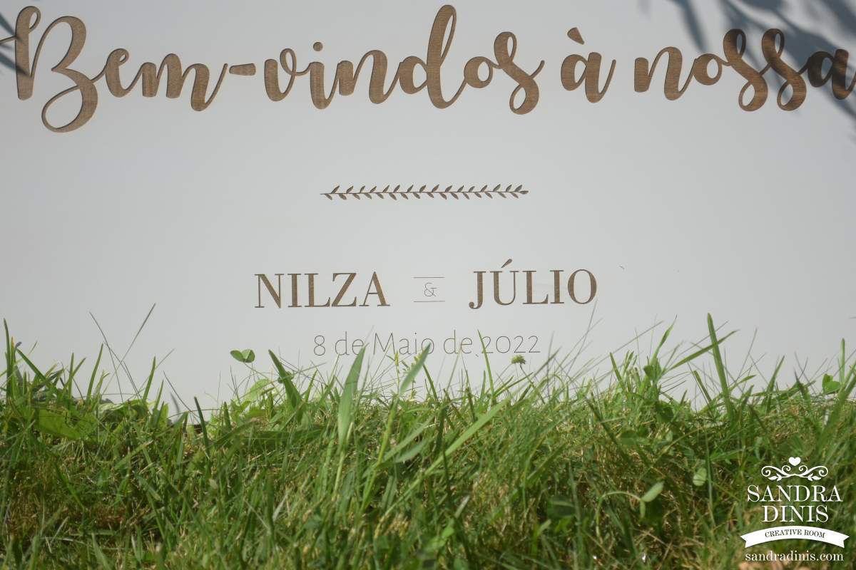 Placard de Boas-vindas Quinta Branco  Boas-vindas