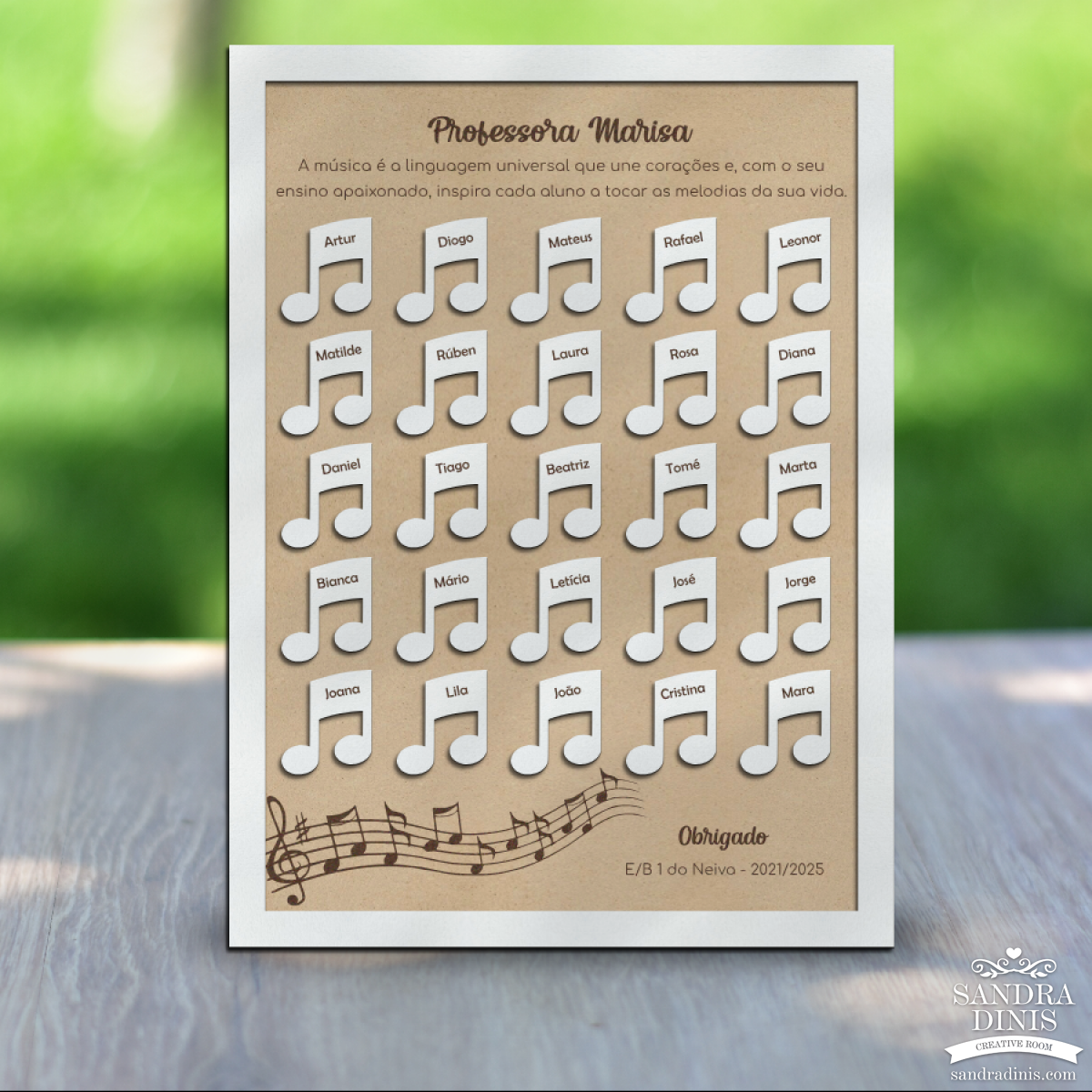 Quadro professor / professora Música