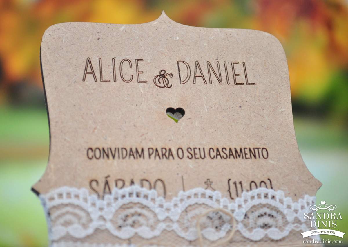 Convite personalizado Chaveta para Casamento