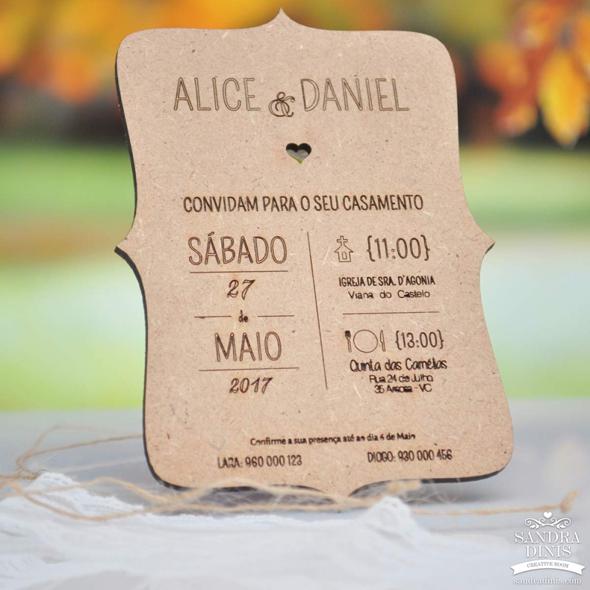 Convite personalizado Chaveta para Casamento