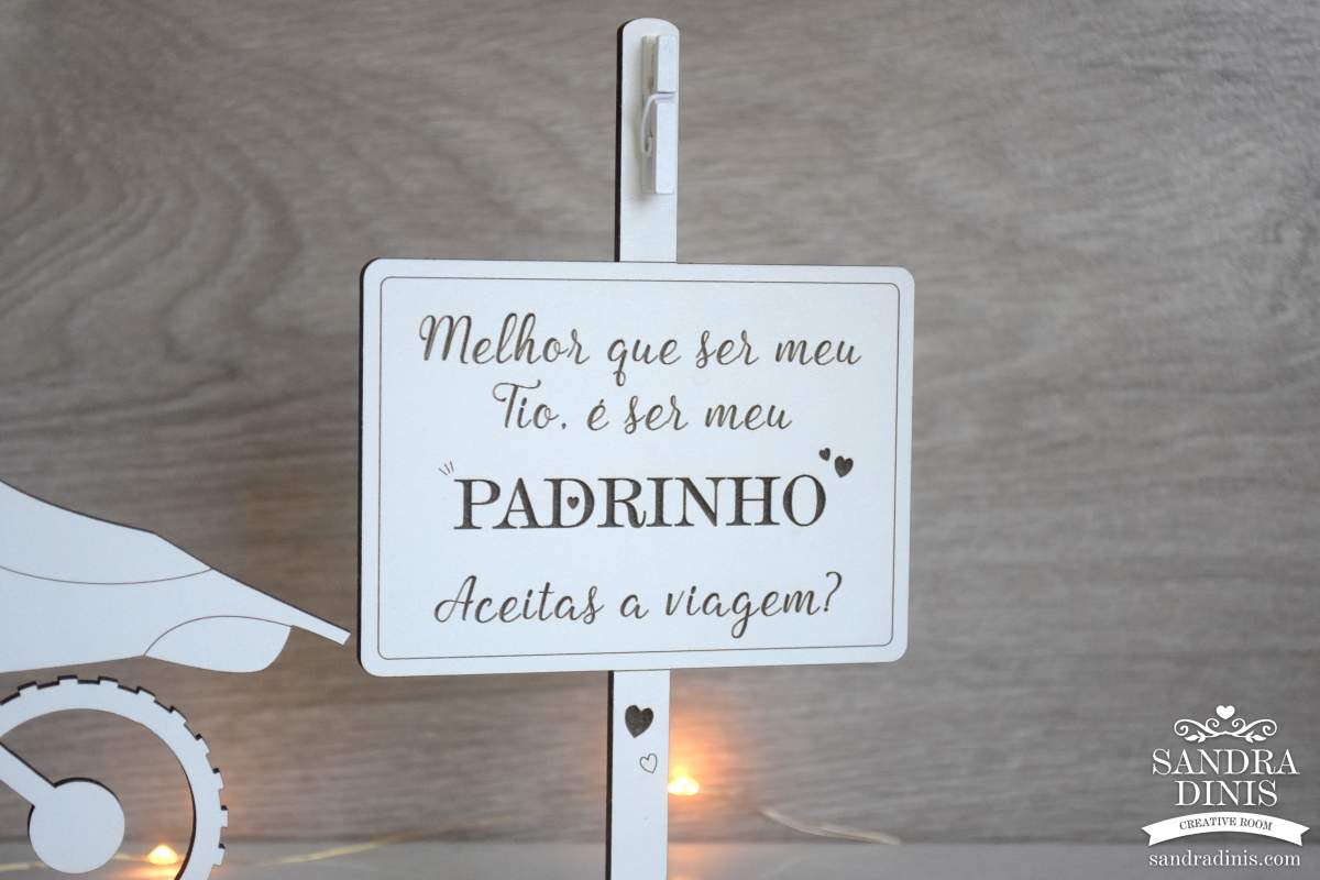 Convite Padrinho Batizado Mota Cross