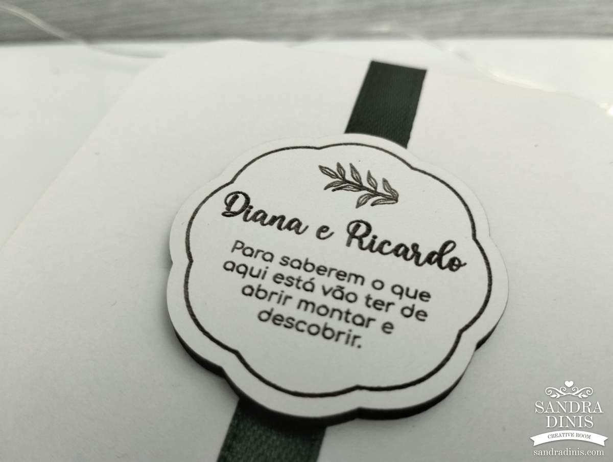 Puzzle convite padrinho / madrinha de casamento - em caixinha