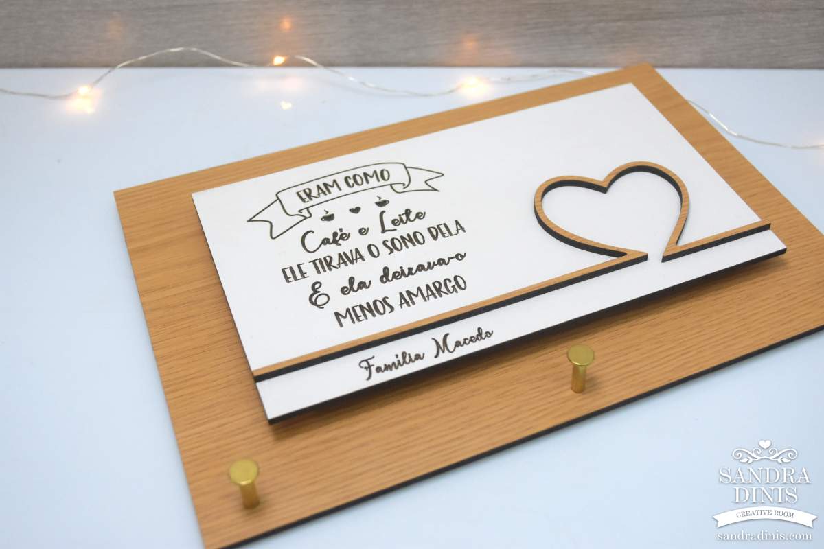 Chaveiro de parede personalizado - Casal frase engraçada