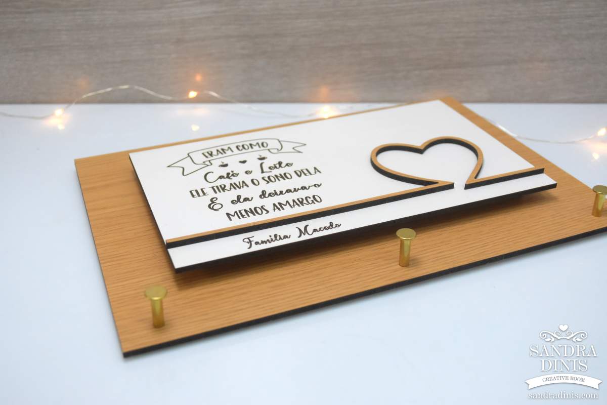 Chaveiro de parede personalizado - Casal frase engraçada