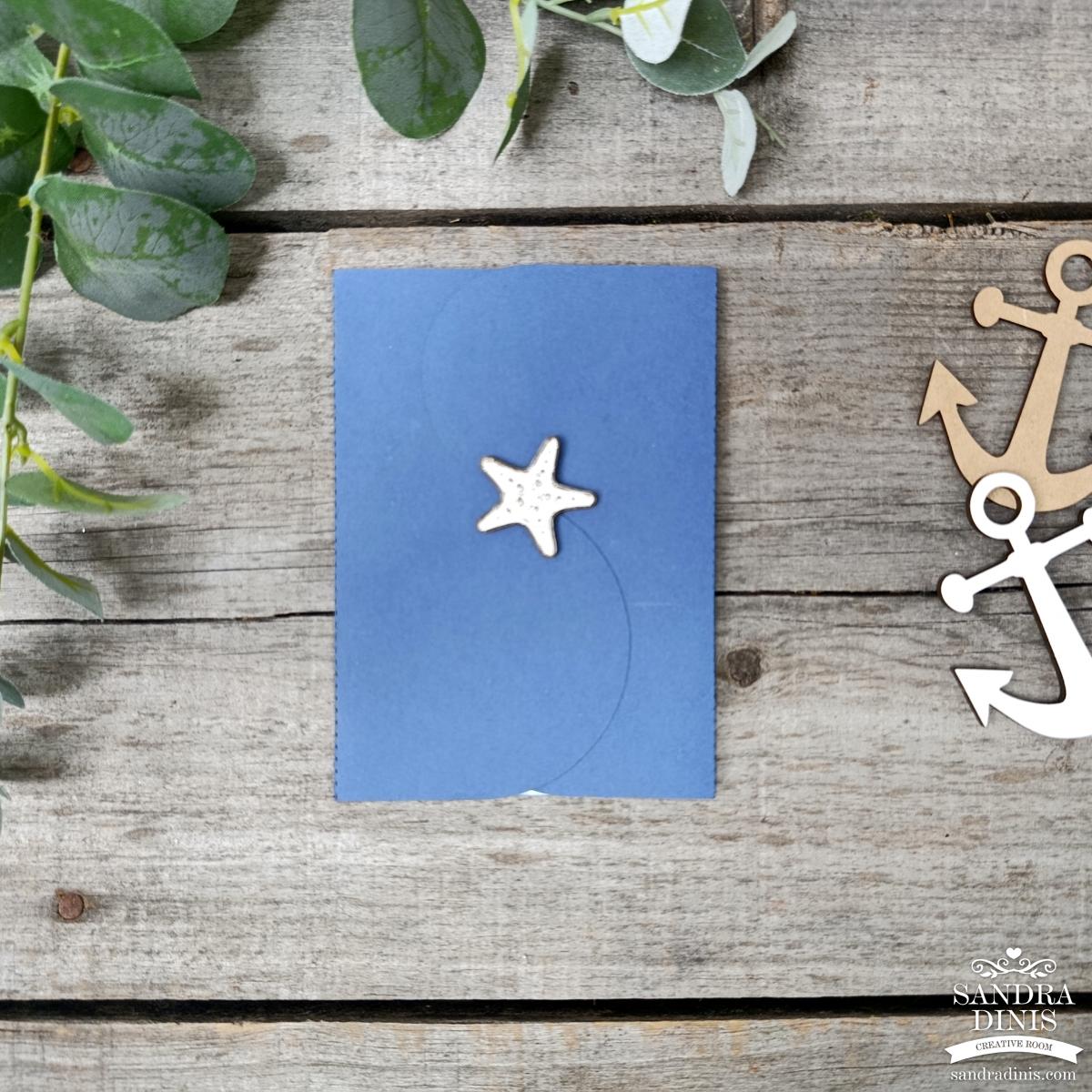 Convite para casamento personalizado tema Mar - Papel