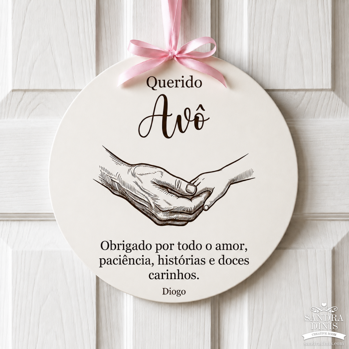 Placa avó /avô personalizada - Dia dos Avós