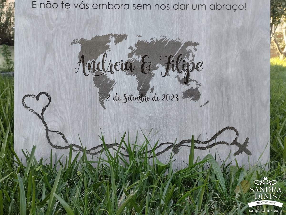 Placa Entrada na Quinta Viagens Boas-vindas