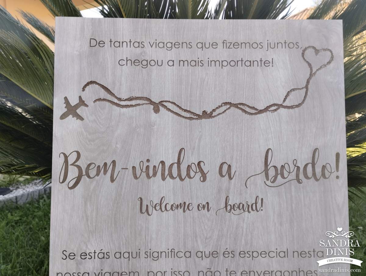 Placa Entrada na Quinta Viagens Boas-vindas
