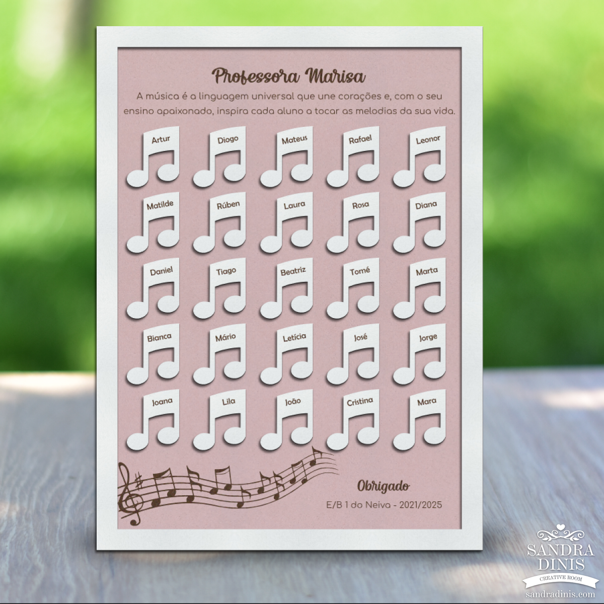 Quadro professor / professora Música