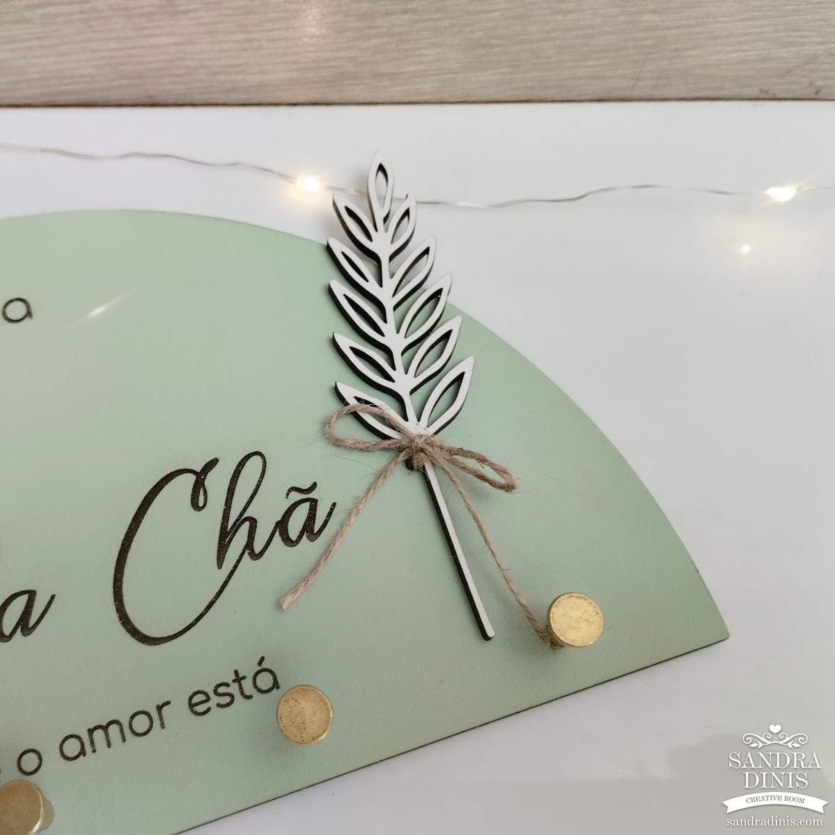 Chaveiro personalizado com floral