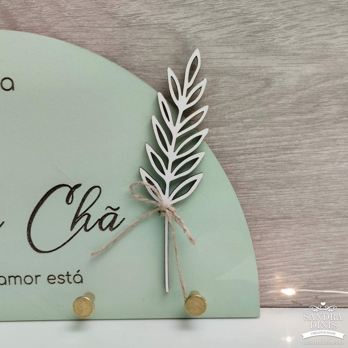 Chaveiro personalizado com floral