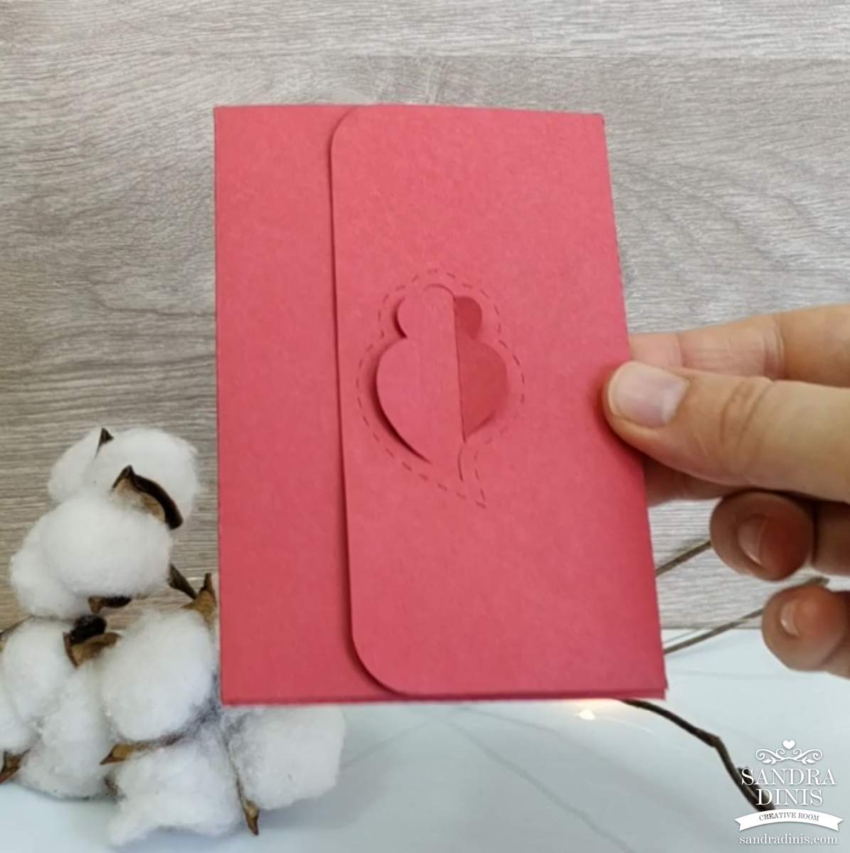 Convite Casamento Coração de Viana com envelope - personalizado