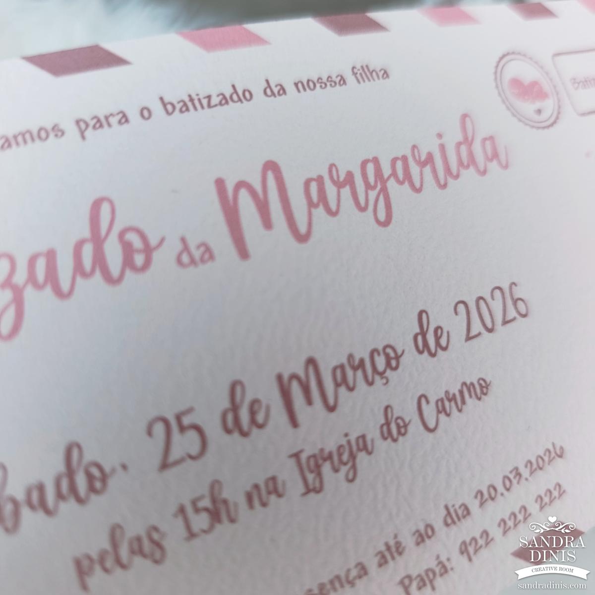 Convite para Comunhão / Batizado personalizado - bilhete viagens