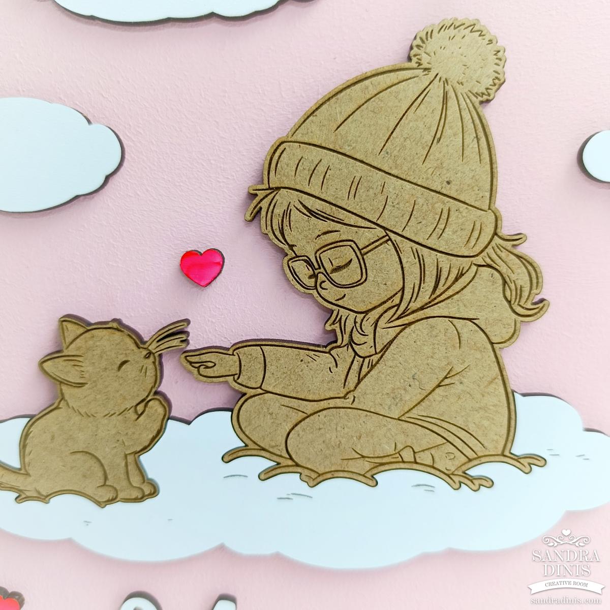 Placa criança Ternura Menina- para porta / quarto