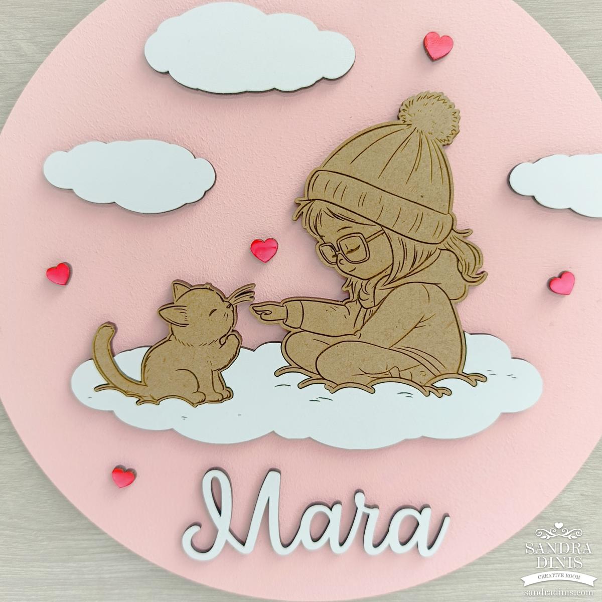 Placa criança Ternura Menina- para porta / quarto