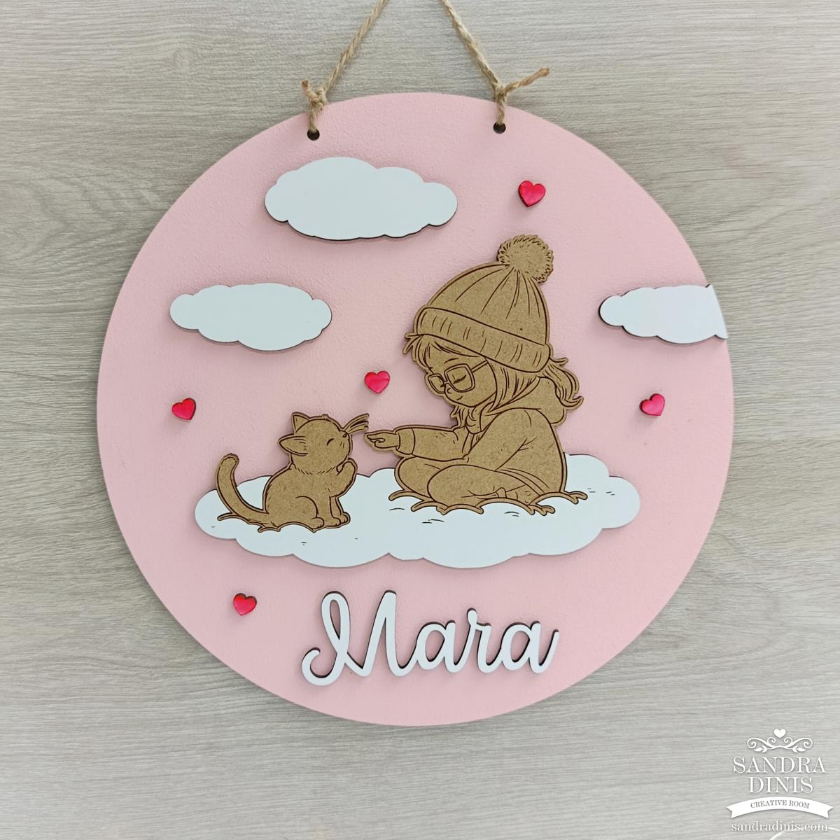 Placa criança Ternura Menina- para porta / quarto
