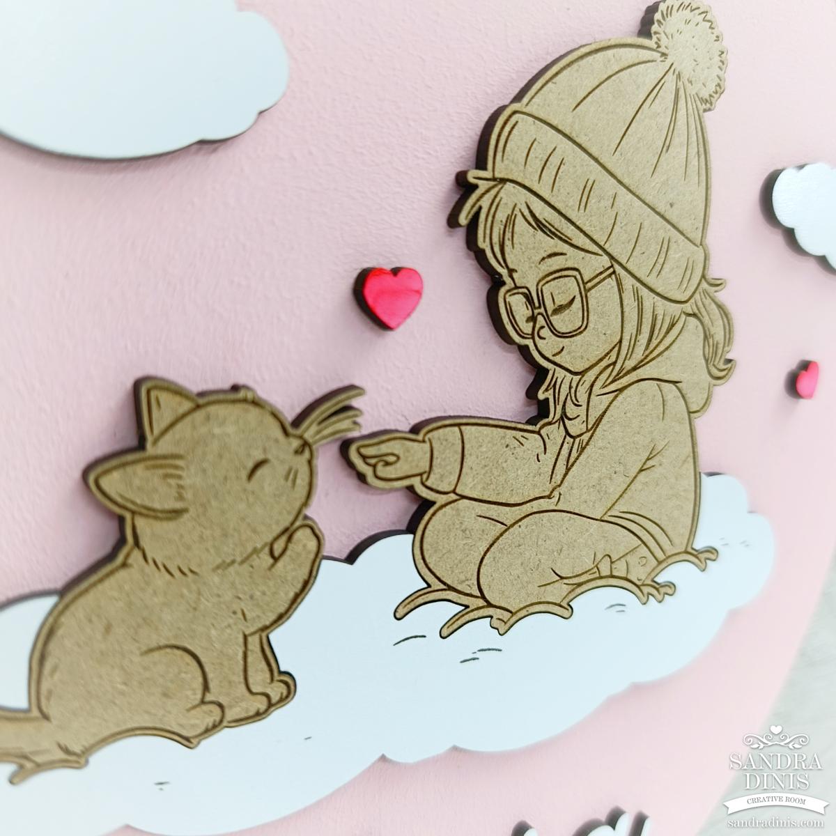 Placa criança Ternura Menina- para porta / quarto