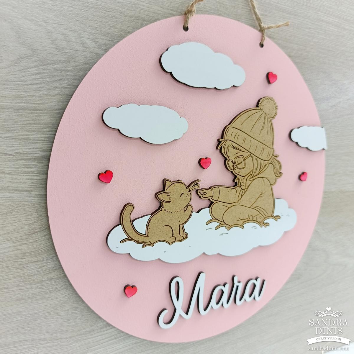 Placa criança Ternura Menina- para porta / quarto