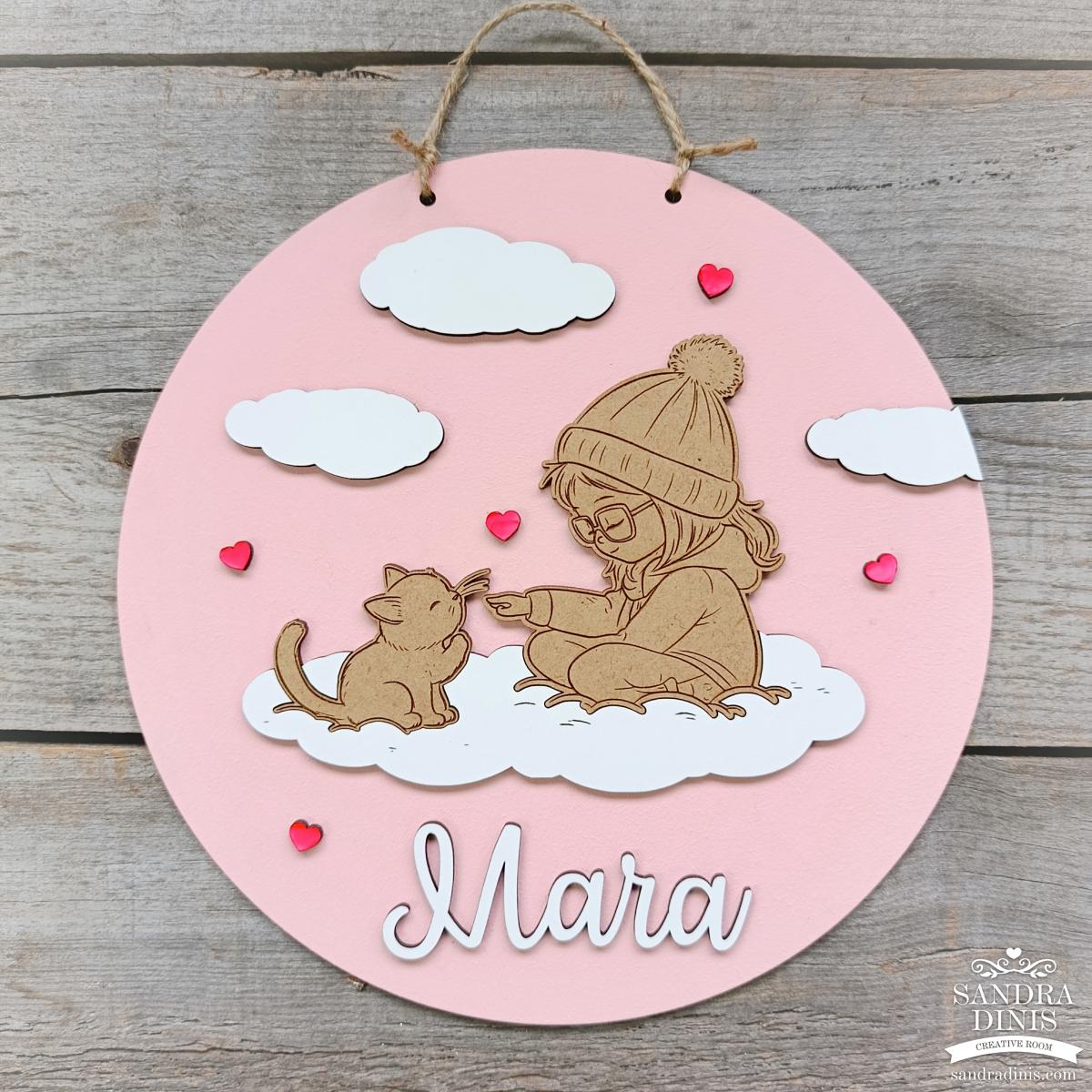 Placa criança Ternura Menina- para porta / quarto