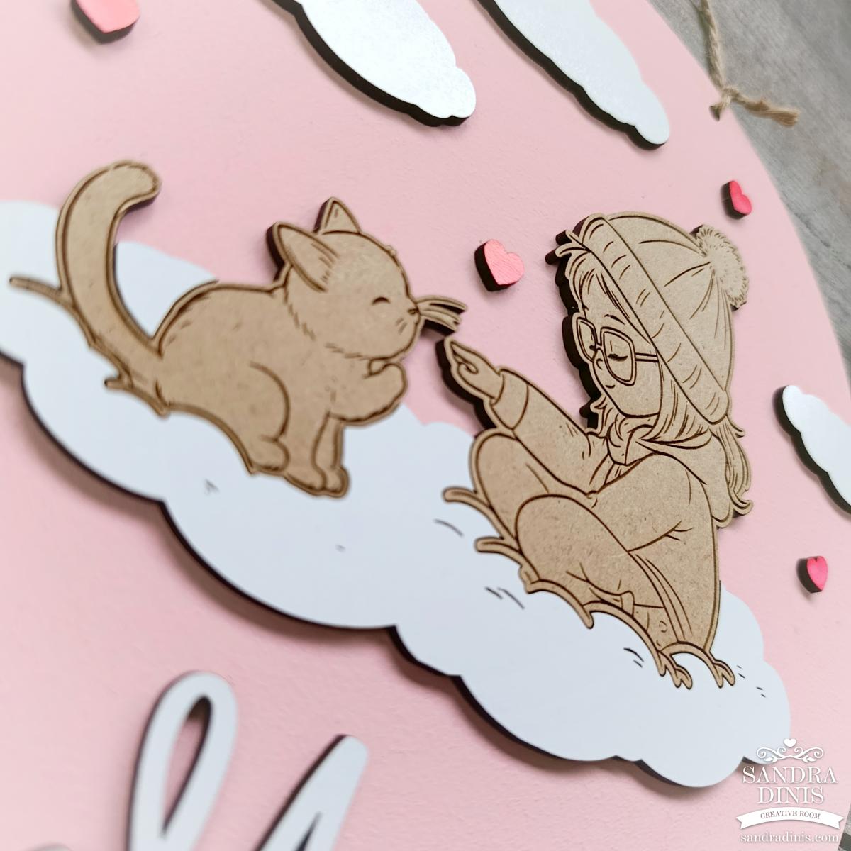 Placa criança Ternura Menina- para porta / quarto