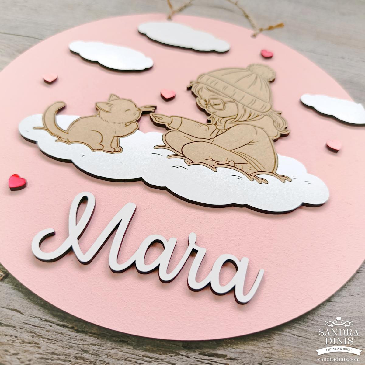 Placa criança Ternura Menina- para porta / quarto