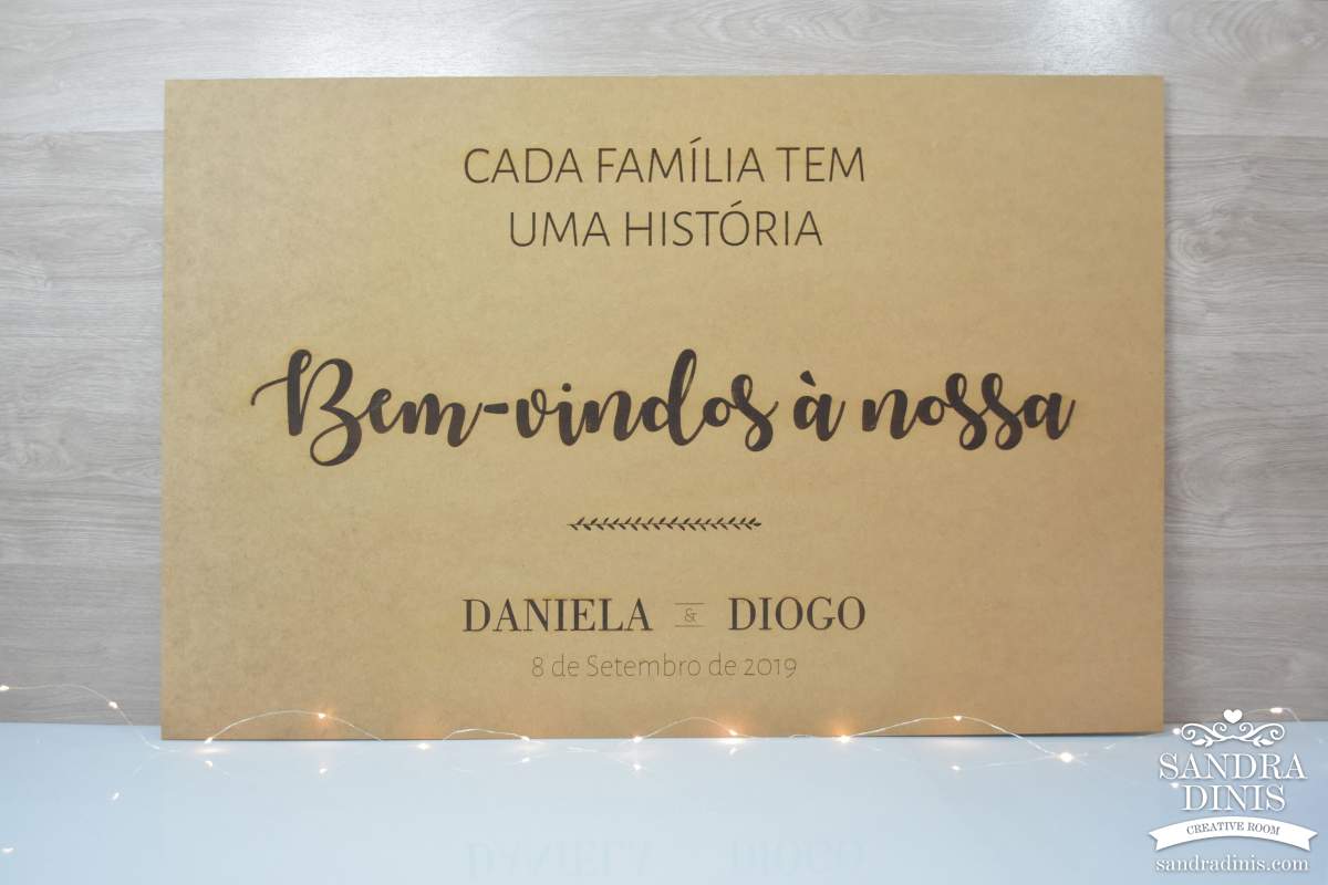 Placard de Boas-vindas Quinta  Boas-vindas