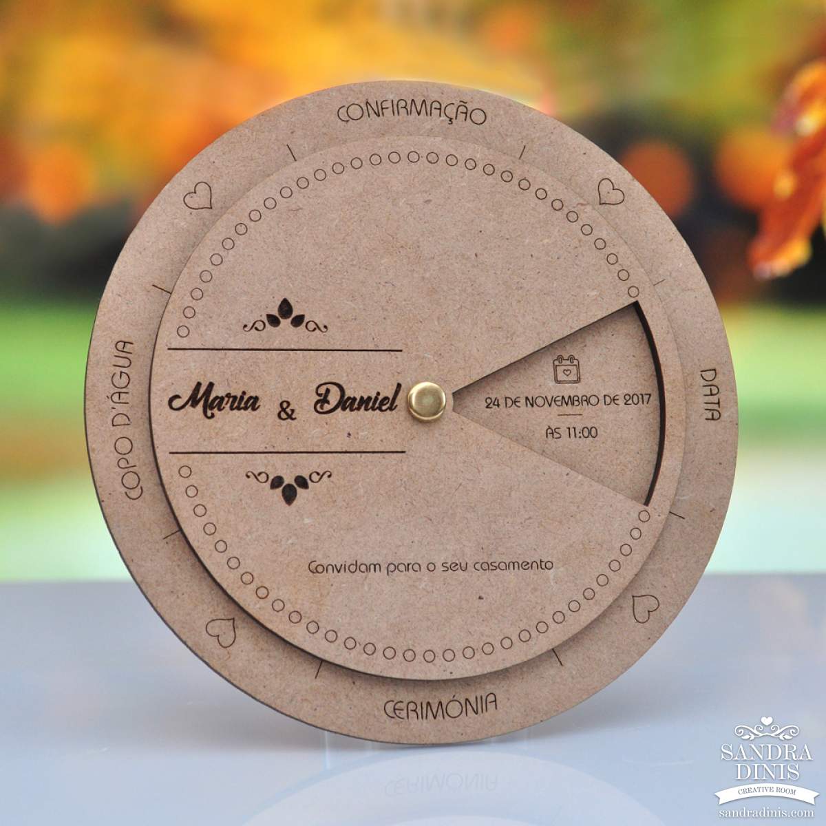 Convite Casamento Personalizado Rotativo